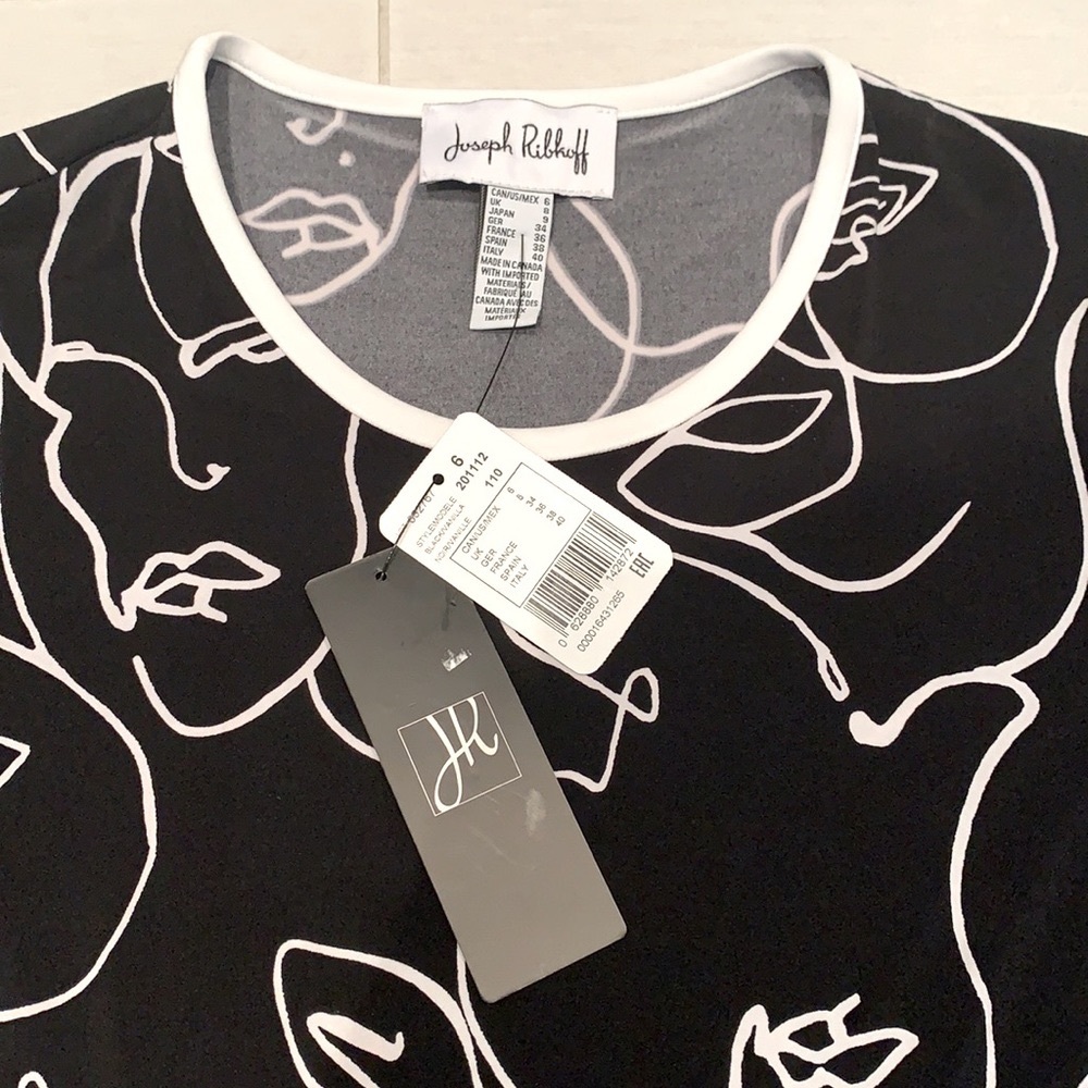 NWT🌺Made in🇨🇦Beautiful JR Modern Abstract Tunic - Picture 8 of 15